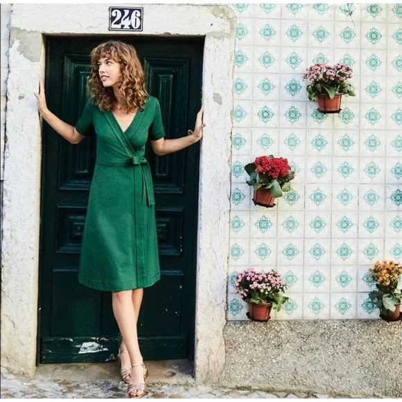 Boden Green Midi Dress - Picture 1 of 5